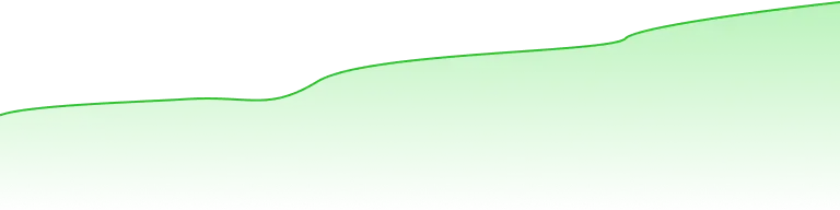 A light green line graph with a steadily rising trend, featuring small steps and plateaus along its progression, displayed against a black background.